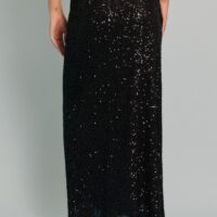 BLACK SEQUIN MAXI SKIRT