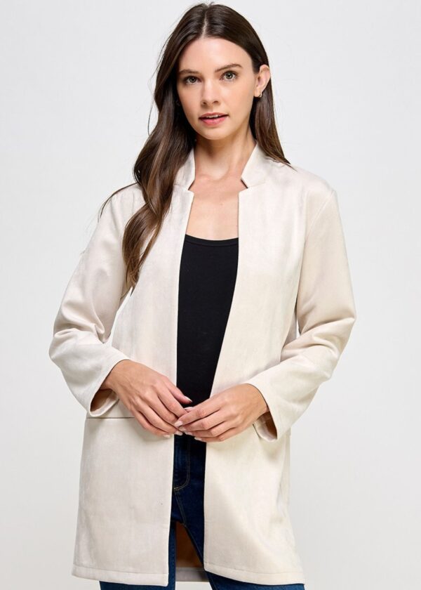 IVORY SUEDE JACKET