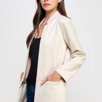 IVORY SUEDE JACKET