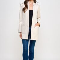 IVORY SUEDE JACKET