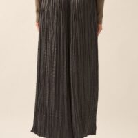 CHARCOAL GREY PLEATED MAXI SKIRT