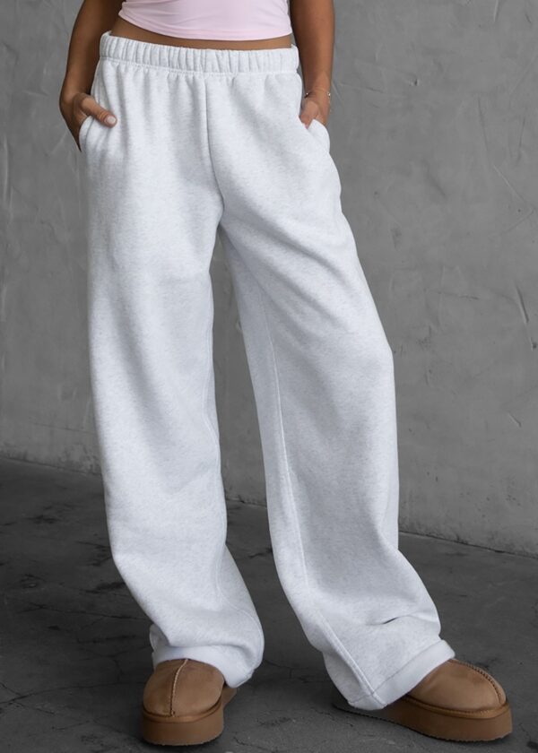 ASH GREY FLEECE LINED SWEATPANTS