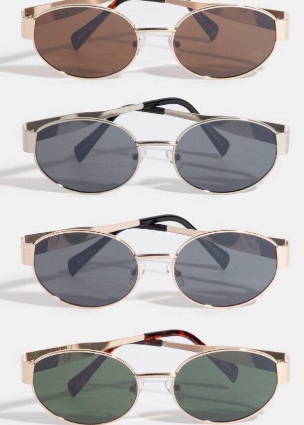 METAL OVAL SUNGLASSES