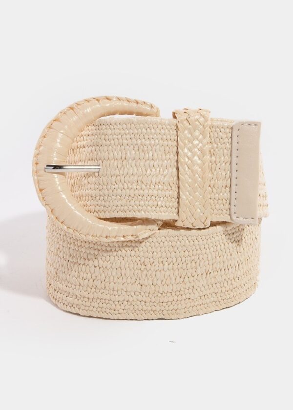 IVORY BRAIDED BELT