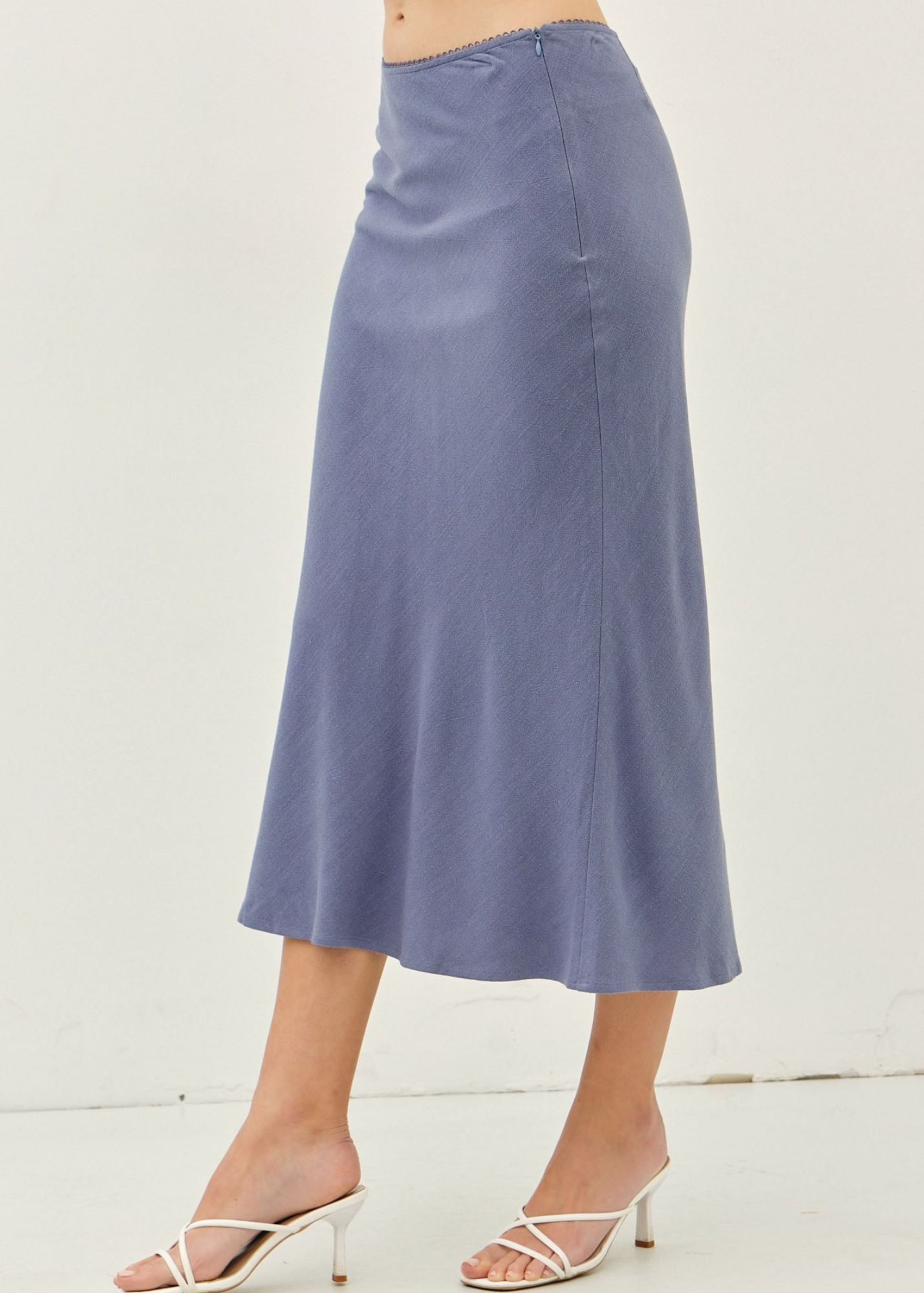 SHIRLEY LINEN MIDI SKIRT