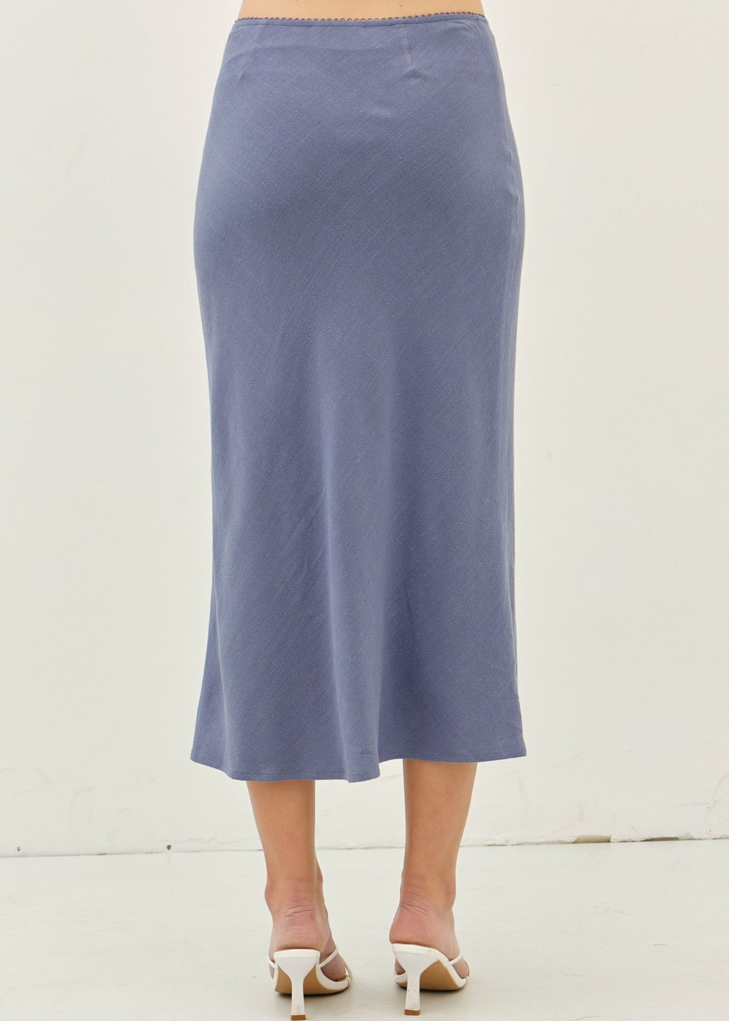 SHIRLEY LINEN MIDI SKIRT