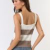 KATIE STRIPE CABLE KNIT TANK TOP