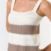 KATIE STRIPE CABLE KNIT TANK TOP
