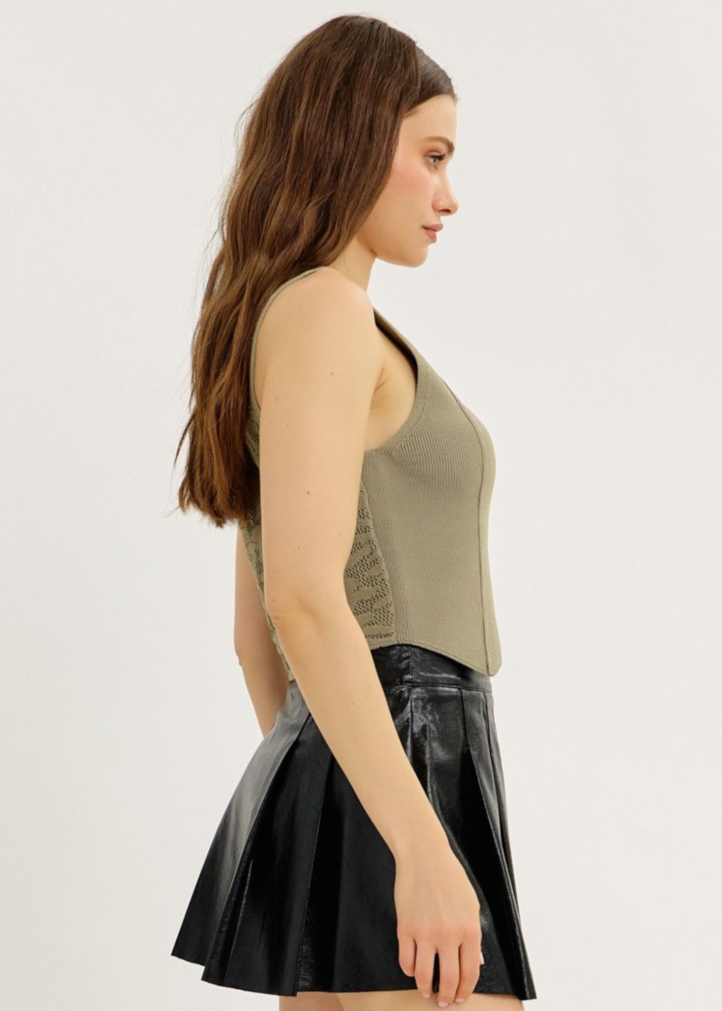 KYLIE JACQUARD BACK VEST