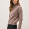 TRISHA CABLE KNIT ZIP UP CARDIGAN