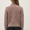 TRISHA CABLE KNIT ZIP UP CARDIGAN