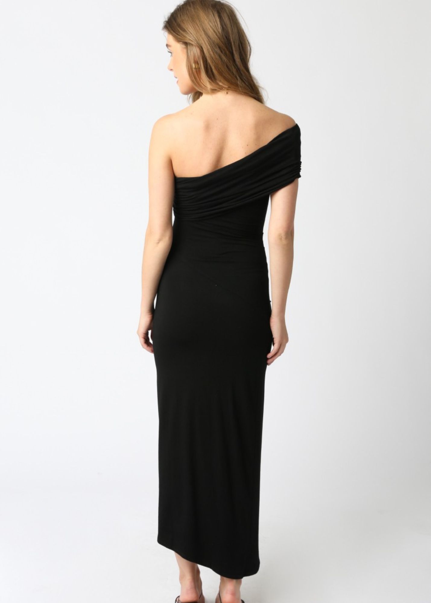 NIKKI ONE SHOULDER KNIT DRESS