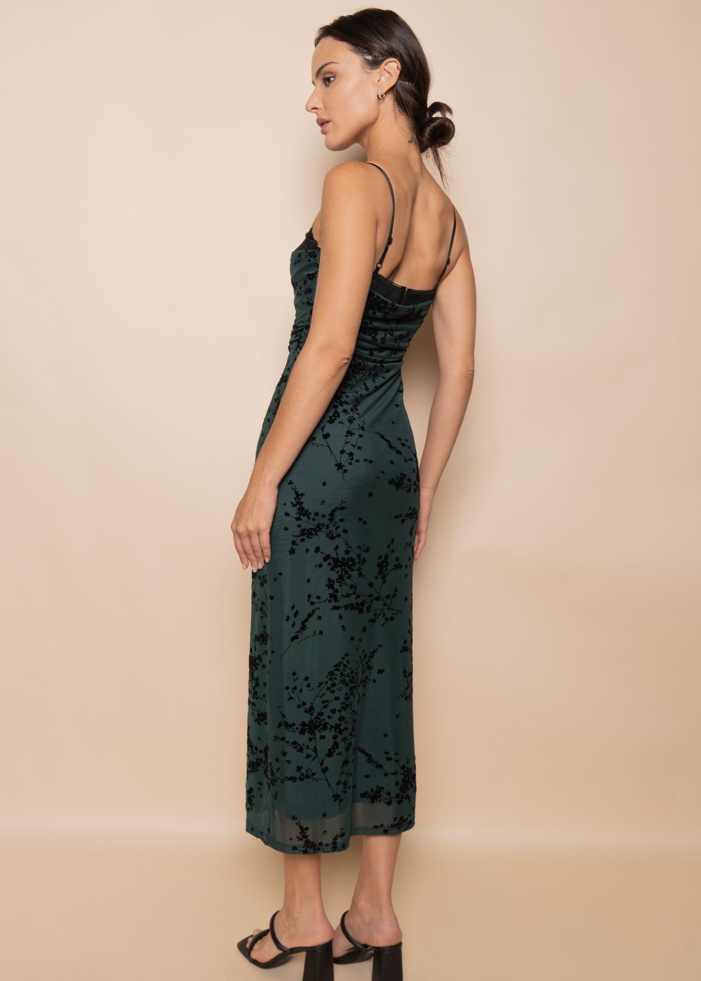 YVONNE FLORAL MESH DRESS