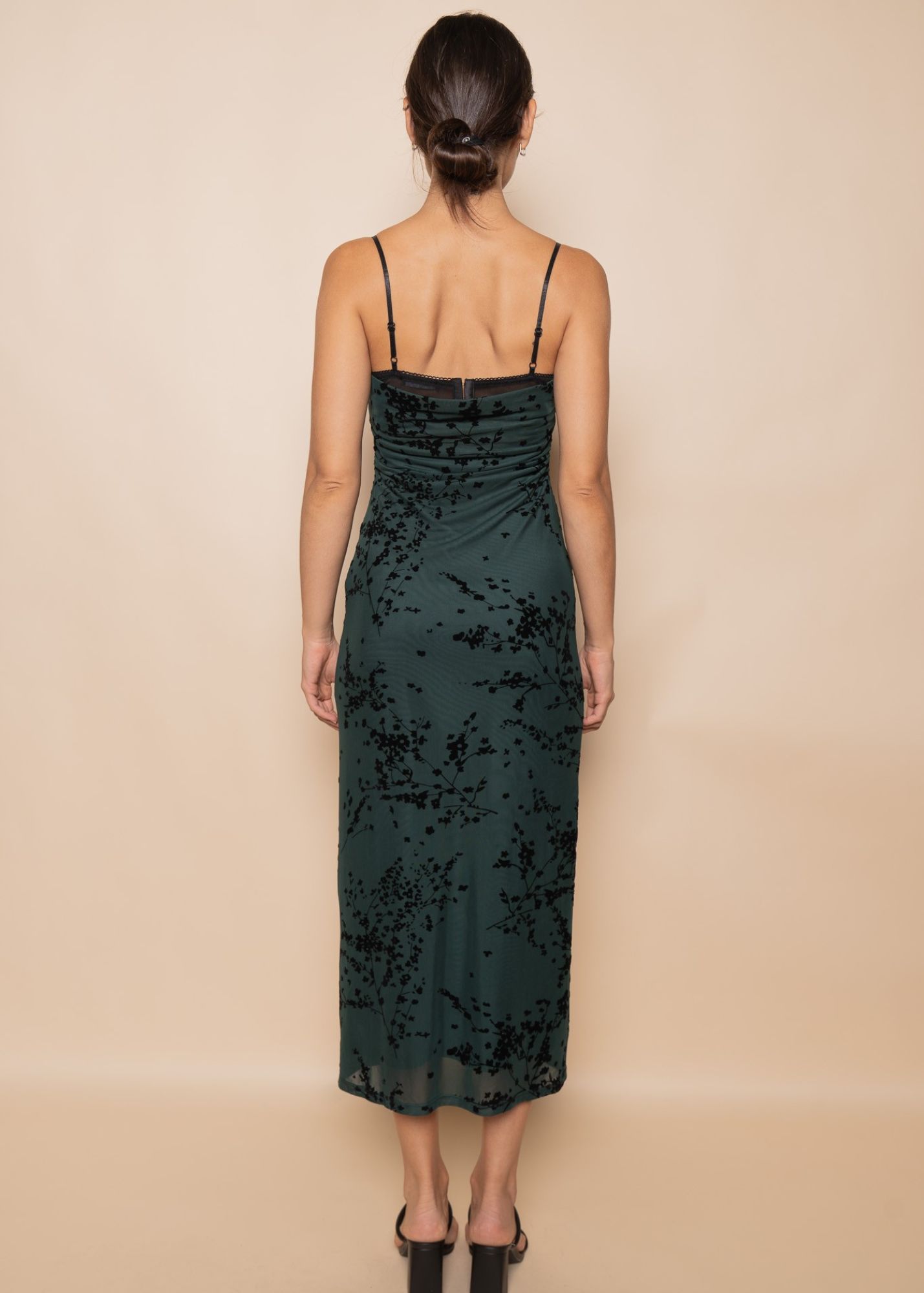 YVONNE FLORAL MESH DRESS