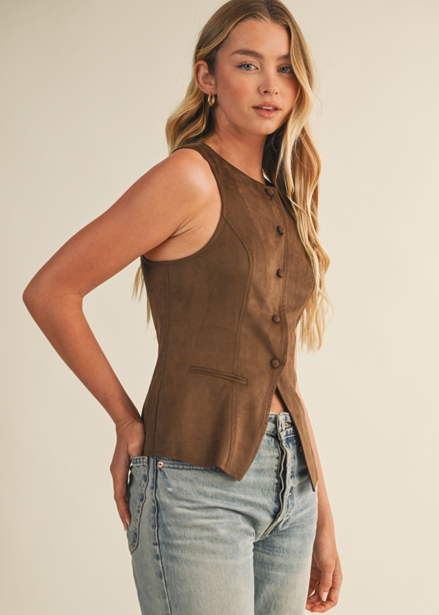 BETHANY FAUX SUEDE VEST