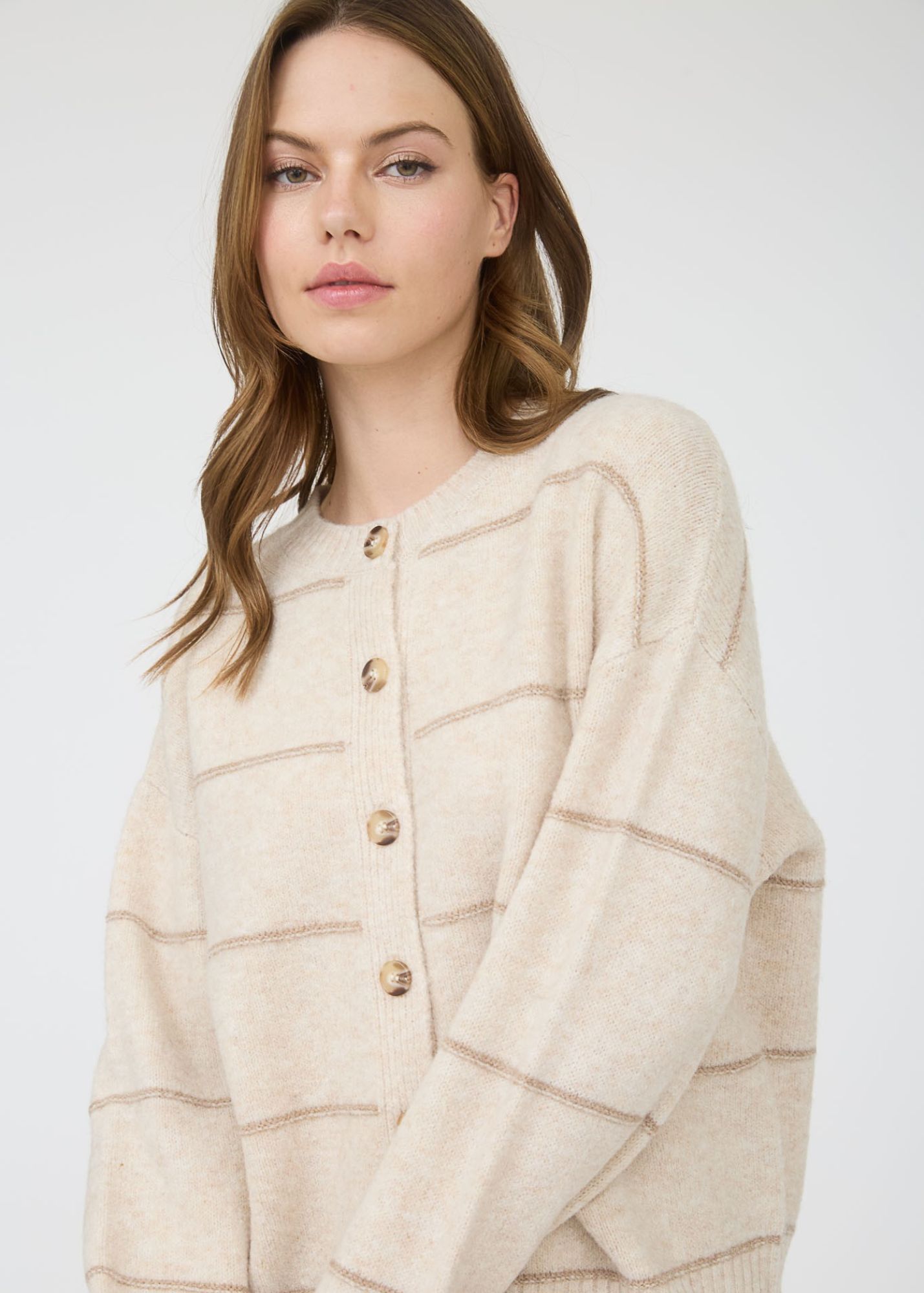 SALLY THIN STRIPE CARDIGAN