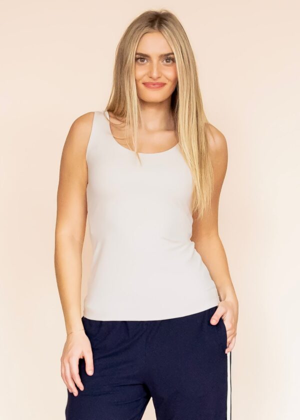 OFF WHITE SCOOP NECK TANK TOP